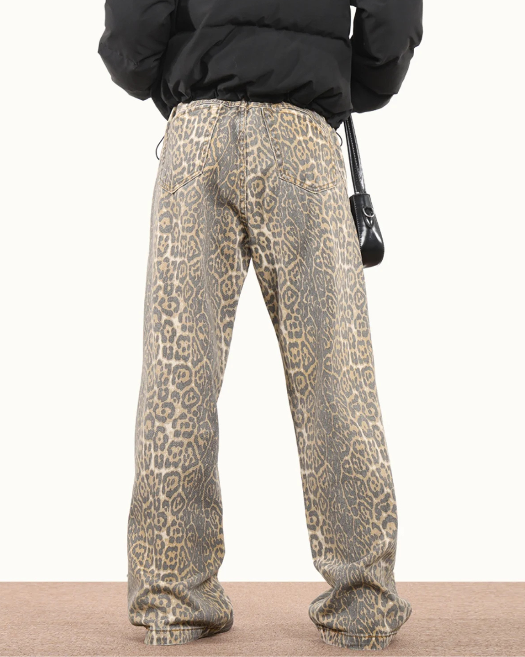 Lepoard Washed Jeans